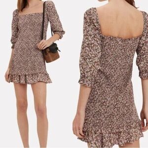 faithfull the brand dulcia mini dress FAITHFULL THE BRAND Dulcia Mini Dress in Jardin Floral Print medium 6